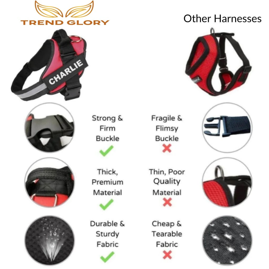 ComfortGrip™ - Personalized No Pull Dog Harness + FREE Strong Reflective Dog Leash Worth $20