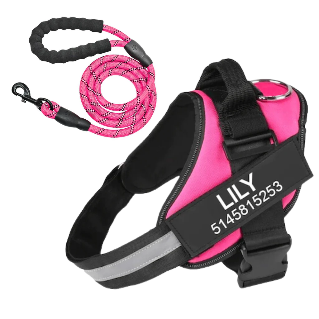 ComfortGrip™ - Personalized No Pull Dog Harness + FREE Strong Reflective Dog Leash Worth $20