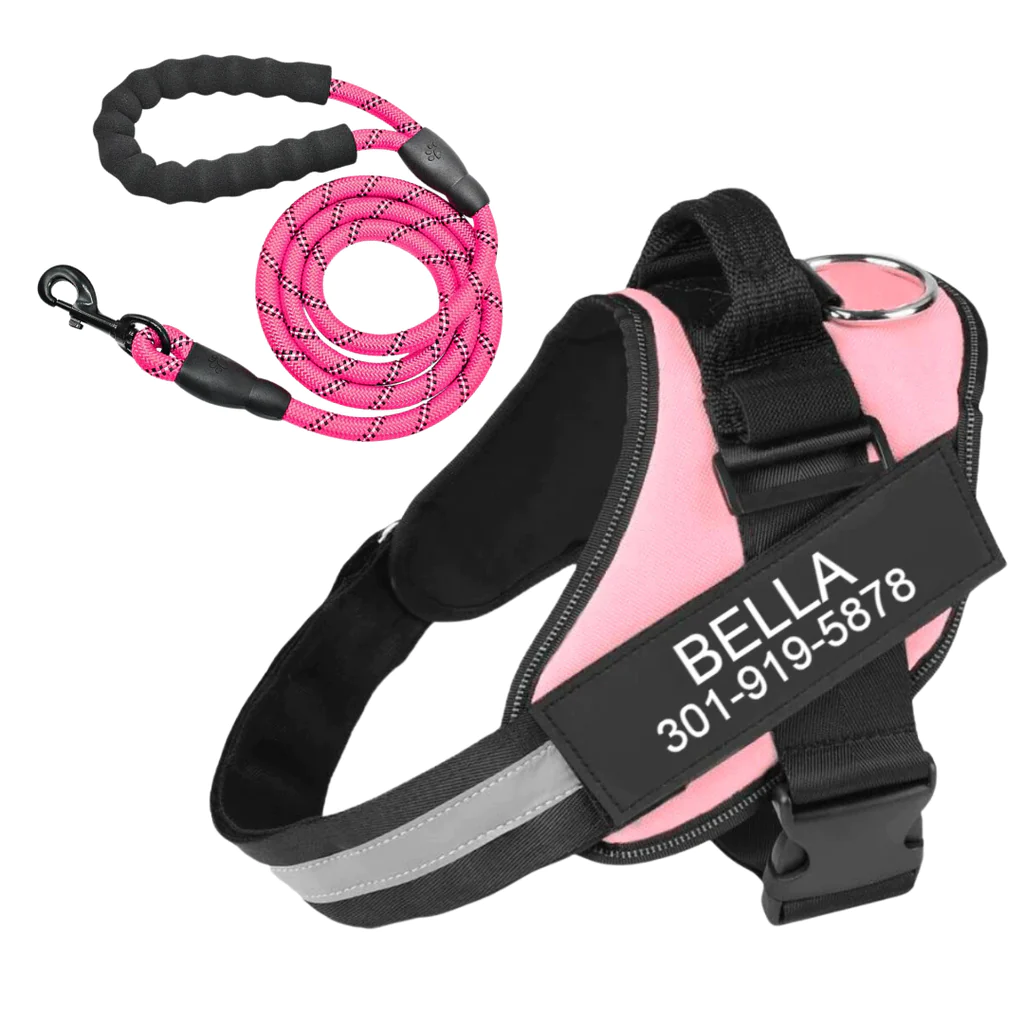 ComfortGrip™ - Personalized No Pull Dog Harness + FREE Strong Reflective Dog Leash Worth $20